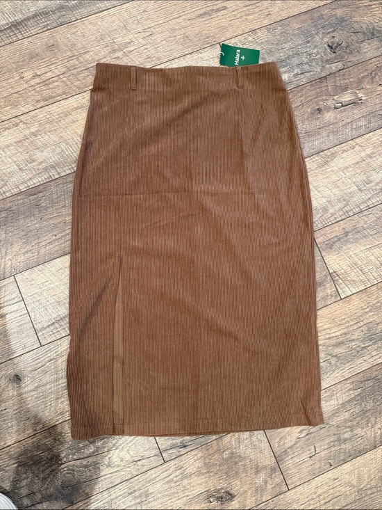 HALARA Dresses & Skirts - Cocoa Brown Corduroy Pencil Skirt - Halara